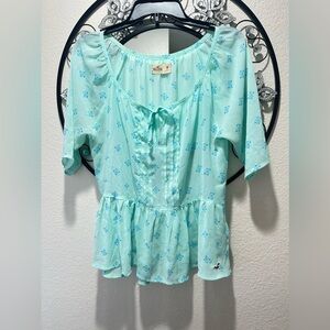 Hollister Mint Boho Top